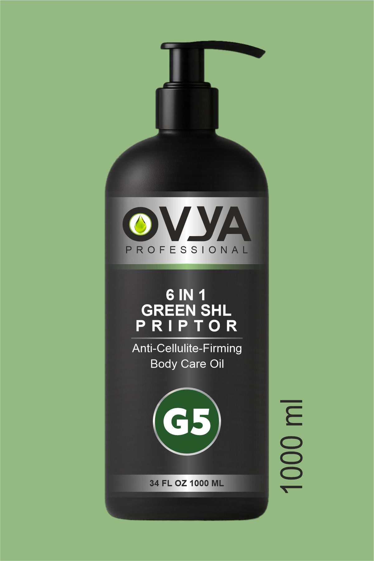 OVYA Anti Selülit Green Shl Priptor Profesyonel G5 Masaj Yağı 1 Lt.